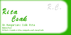 rita csak business card